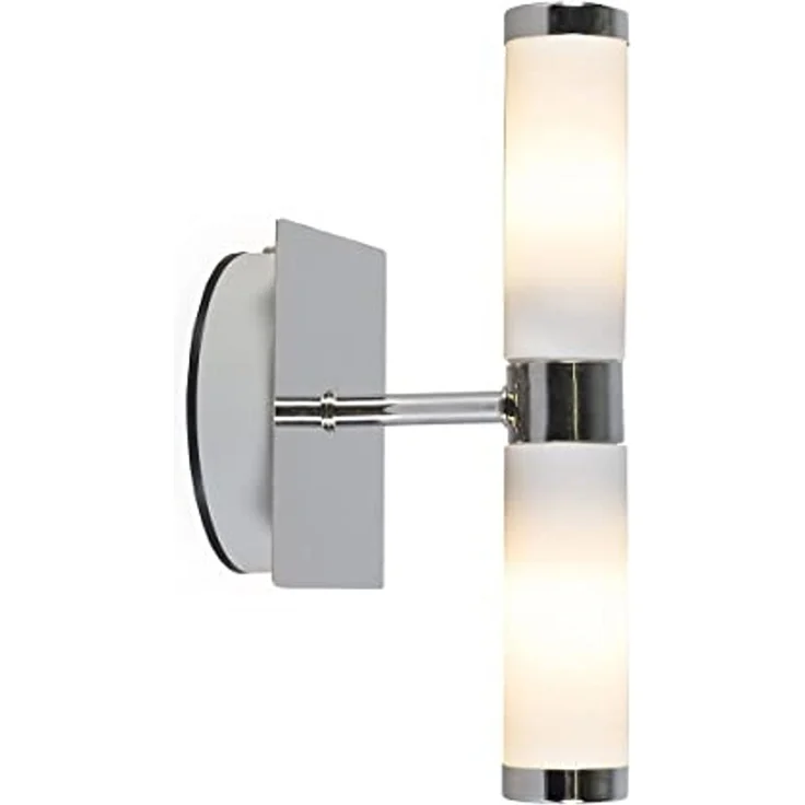 Qazqa Wandleuchte Bath, ohne Leuchtmittel, G9, Chrom, Modern, Stahl, 2-flammig – Bild 4