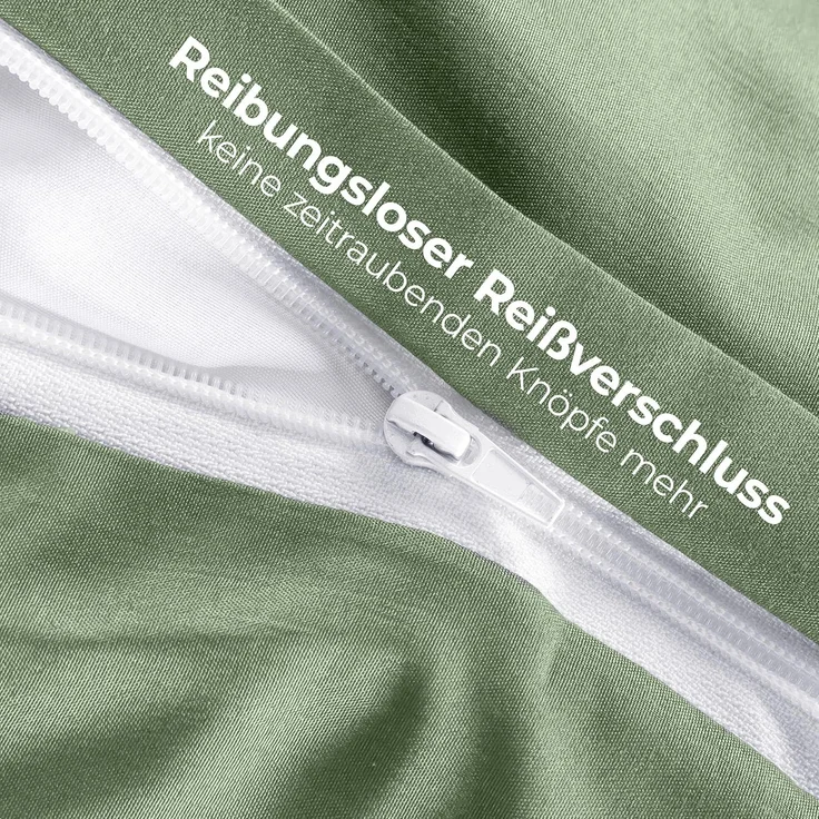 Utopia Bedding Bettwäsche 200x200 Set - Mikrofaser Bettbezug 200x200 cm + 2 Kissenbezüge 50x75 cm - Salbeigrün – Bild 6