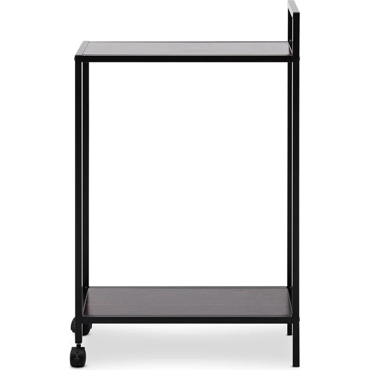 IDIMEX Servierwagen RIVO, Barwagen mit Rollen und 2 Ablagen, Beistellwagen modern Metall schwarz – Bild 10