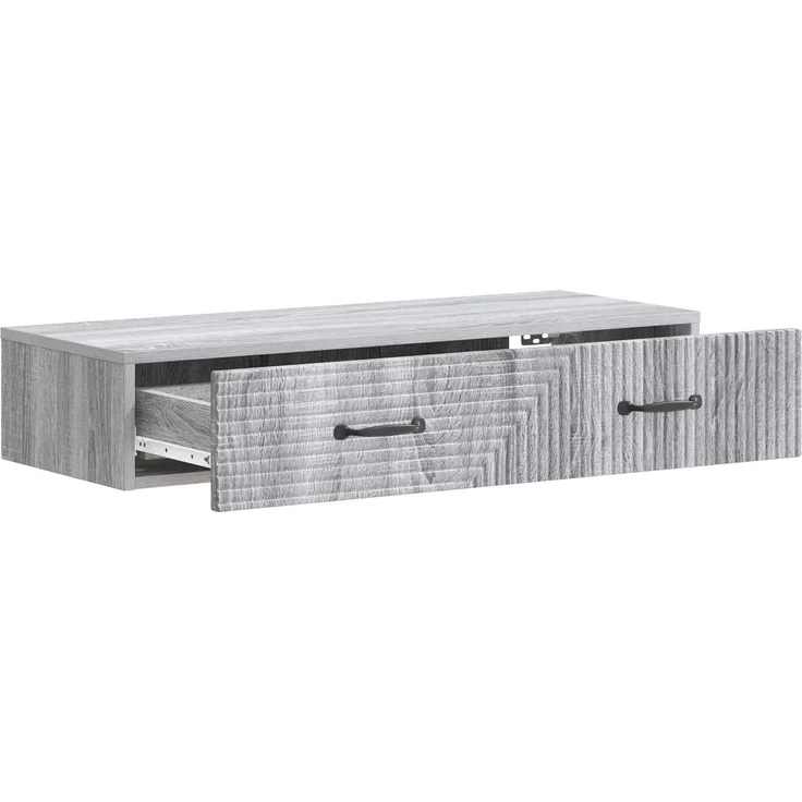 vidaXL Wandmontierter Beistelltisch Graues Sonoma 87,5 x 34,5 x 17 cm 898671 – Bild 4