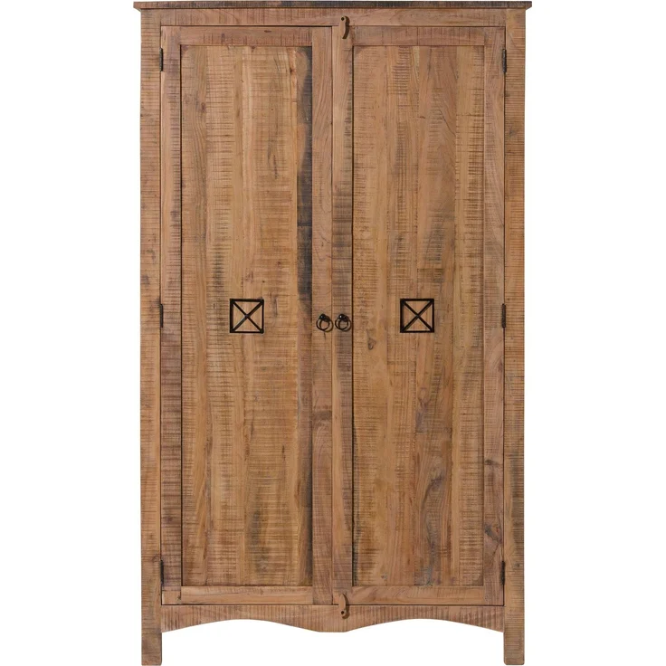 Kleiderschrank Akazie 118x60x198 natur versiegelt NATURE OF SPIRIT #242 – Bild 8