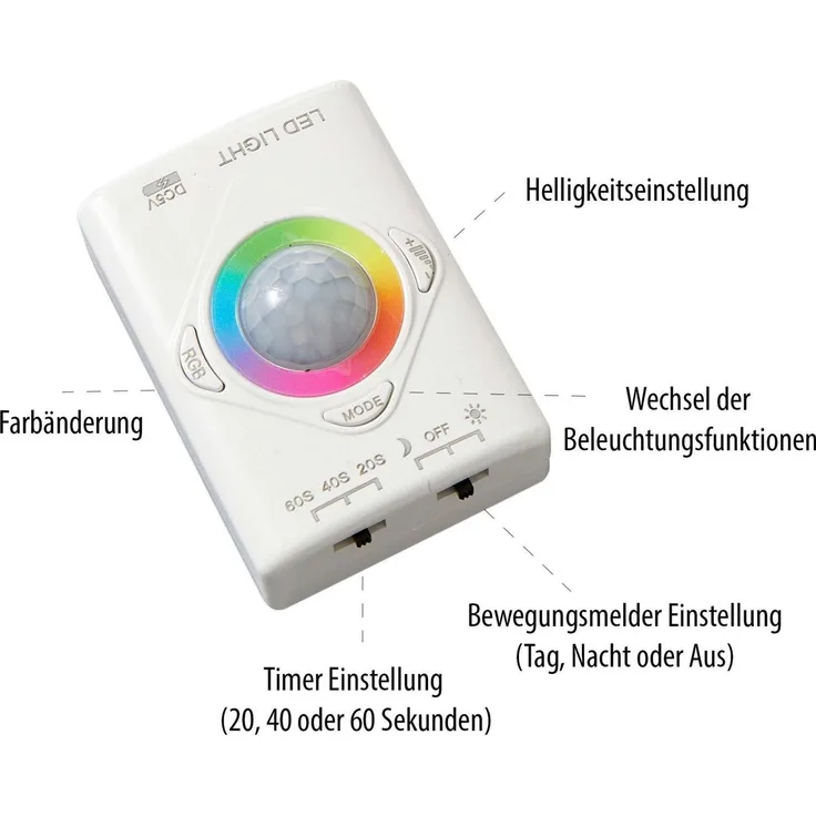 Northpoint LED-Streifen mit Bewegungsmelder Innenbereich Schrankleuchte 1100mAh Akku