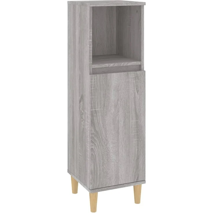 vidaXL 3-tlg. Badmöbel-Set Grau Sonoma Holzwerkstoff 3185619 – Bild 6