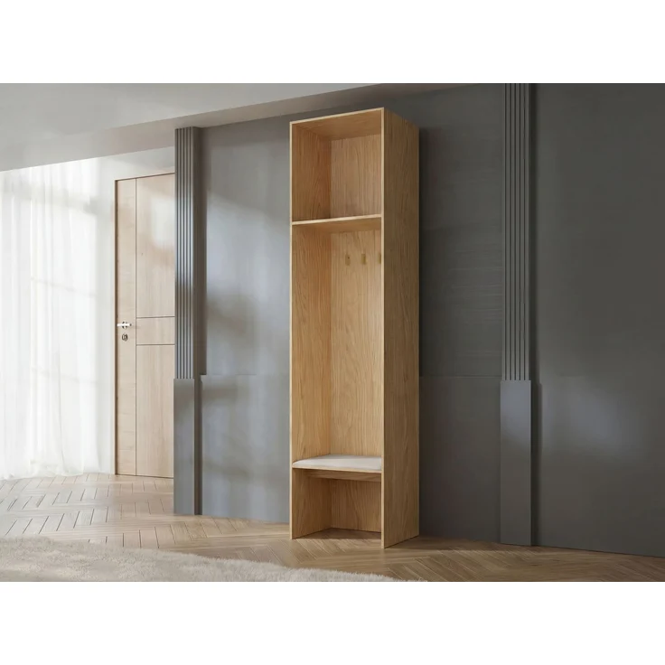 Garderoben-Set Stalab II mit Spiegel (Farbe: Macadamia / Macadamia + Manila 02) – Bild 7