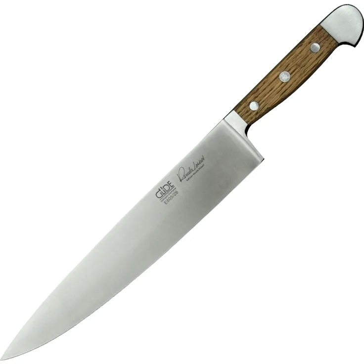 Kochmesser groß E805/26 von GÜDE, Serie Alpha Fasseiche, 26 cm lange Klinge