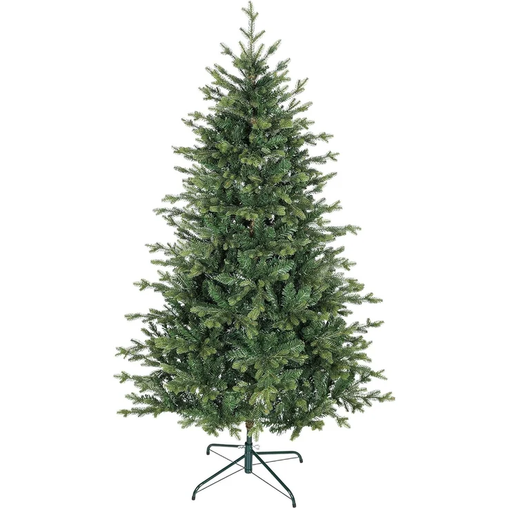 HOMCOM Künstlicher Weihnachtsbaum realistisches Aussehen, flammenhemmend, Tannenbaum, für Weihnachtsfest, Indoor, Grün – Bild 1