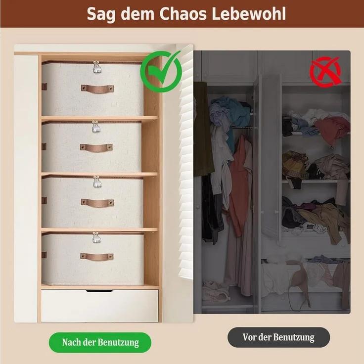 Diwzbyn Aufbewahrungsbox Faltbare Aufbewahrungsbox mit Deckel, aufbewahrungskoffer mit Reißverschluss – Bild 3