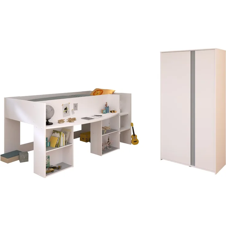 Parisot 'Pirouette 14' 2-tlg. Kinderzimmer-Set, Holz weiß