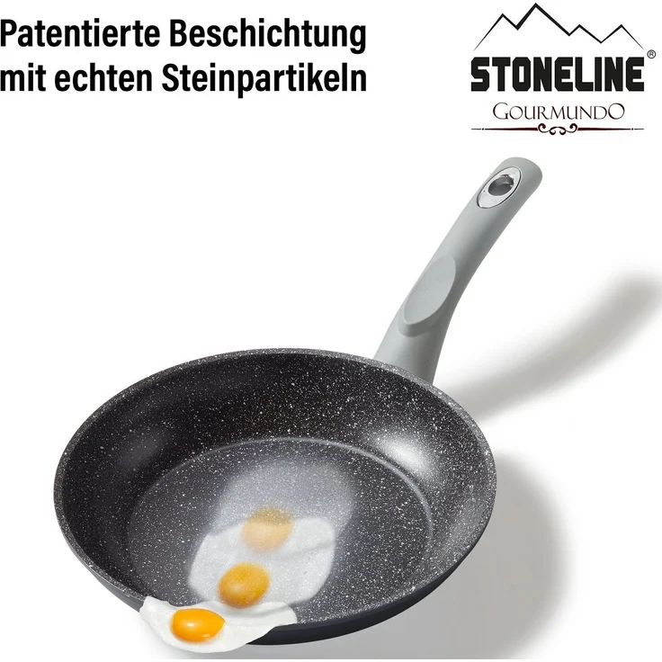 STONELINE Bratpfanne Gourmundo, Aluminium (1-tlg), Made in Germany, STONELINE®-Antihaftbeschichtung, Indukton, Induktion – Bild 3