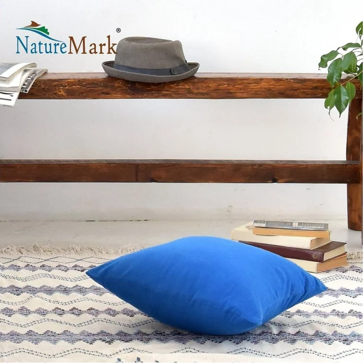 NatureMark Kissenbezüge 2er Pack Jersey Kissenbezug Kissenhülle, (2 Stück), Kissenhülle in vielen Größen und Farben (40 x 40 cm, Royal blau) – Bild 3