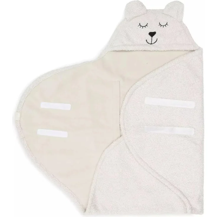 Jollein Bear Einschlagdecke - Oatmeal Weiß off whi – Bild 3