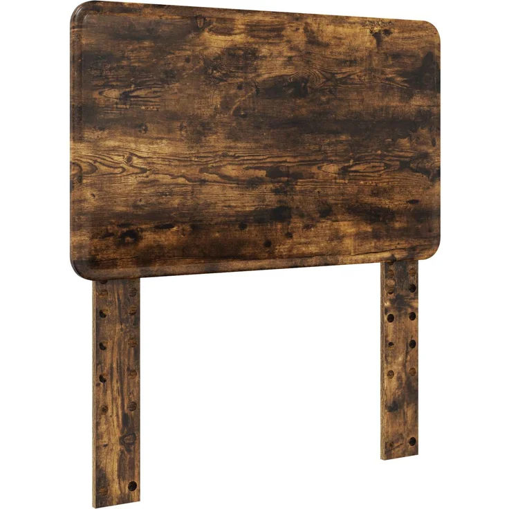 vidaXL Bettrahmen Geräucherte Eiche 90 x 190 cm Massives Kiefernholz 3412546 – Bild 5