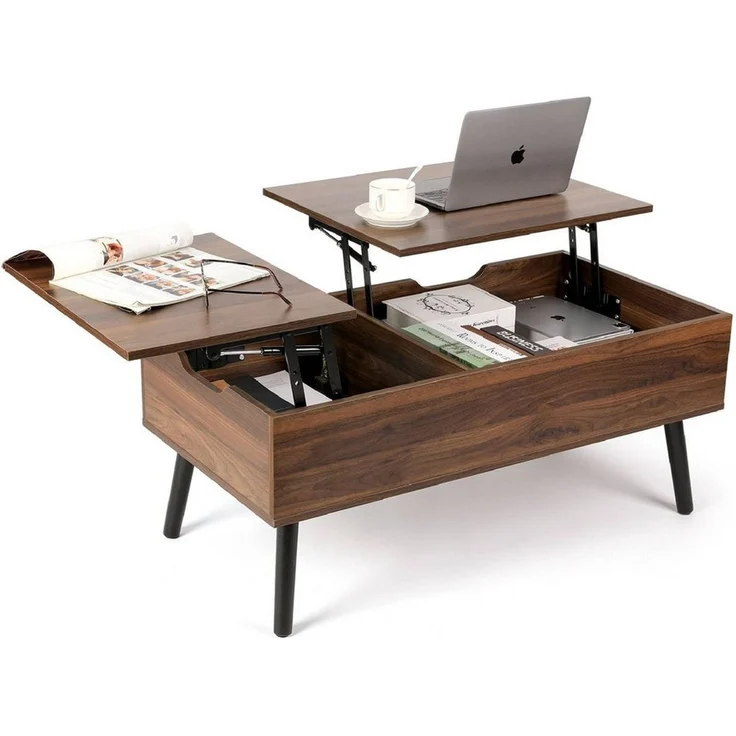 VOWNER Couchtisch Höhenverstellbarer, Wohnzimmertisch, Beistelltisch, Versenkbar, 100x50x42cm – Bild 5