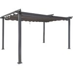 osoltus 3x4 Pergola mit ausziehbarem Dach Terrassenüberdachung 9x9cm Pfosten