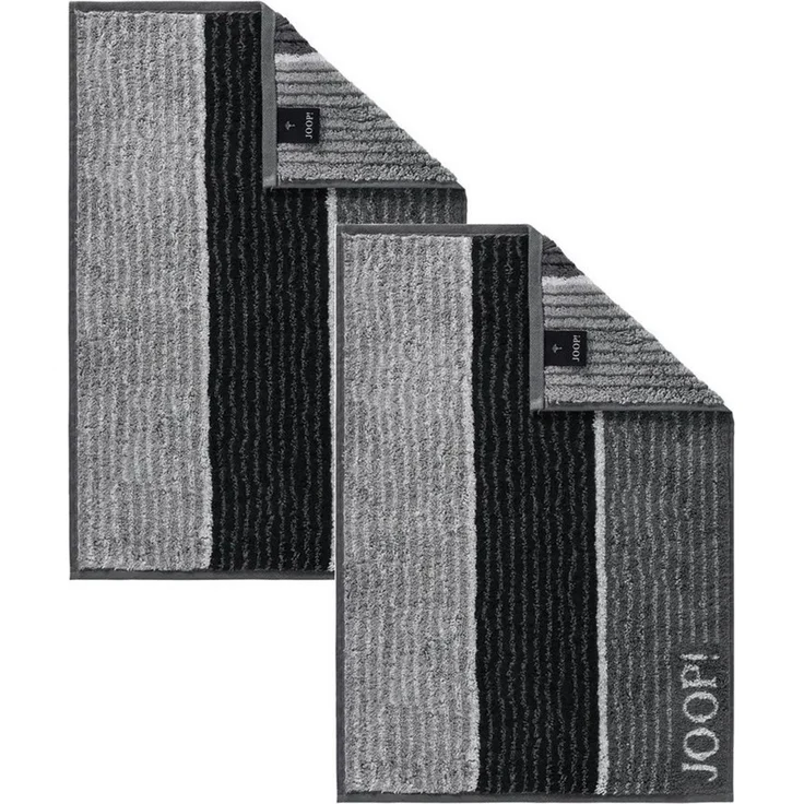 JOOP! Handtuch 2 Stück Joop! Frottier Gästetuch 1658-97 Lines Schwarz 30x50, Walkfrottier (2-St) – Bild 5