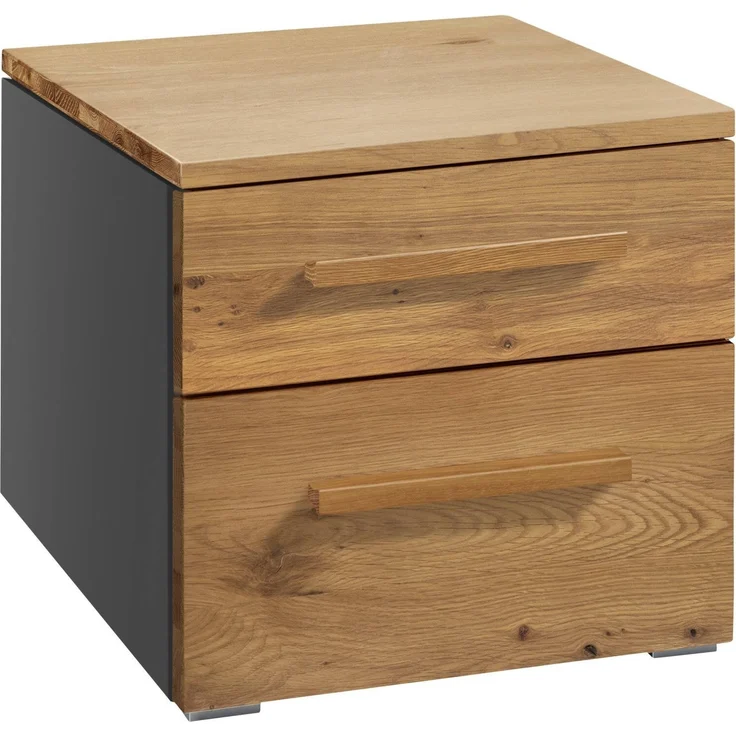 Accessoires Nachttische braun Wildeiche Massivholz 50cm x 45cm x 41cm – Bild 1