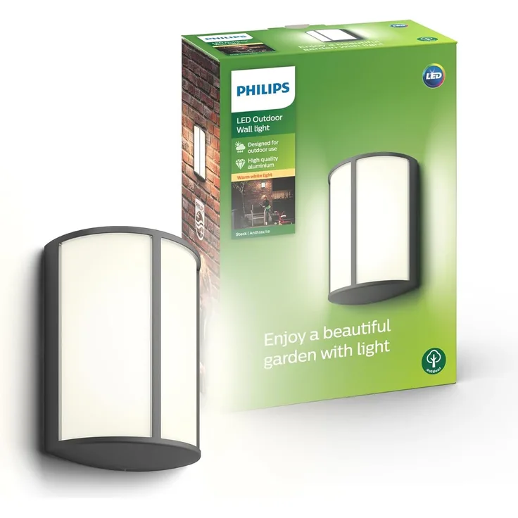 Philips myGarden LED Wandleuchte Stock 600lm Anthrazit