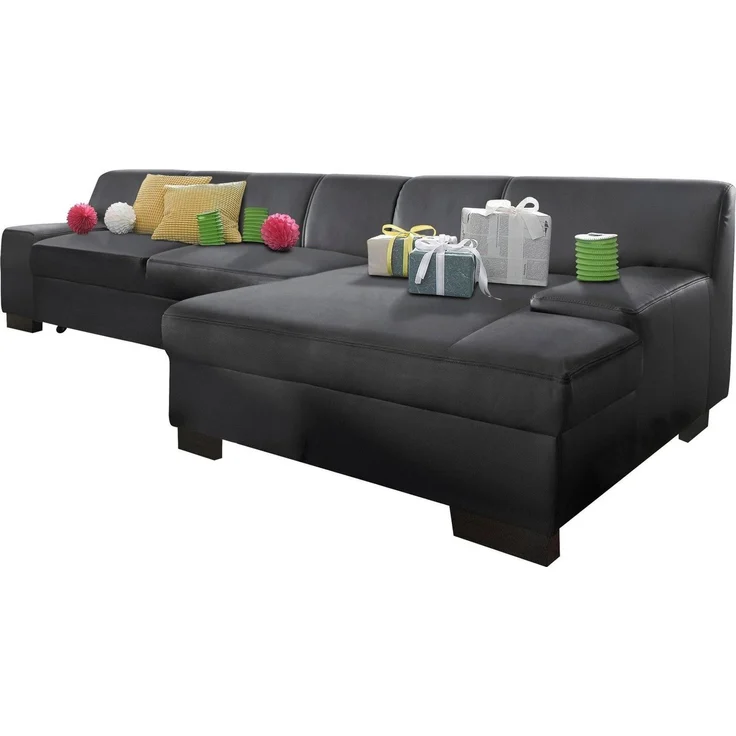 DOMO collection Ecksofa Norma Top, elegant, flache Armlehnen, bequem, Breite 268cm, L-Form, wahlweise mit Bettfunktion – Bild 1