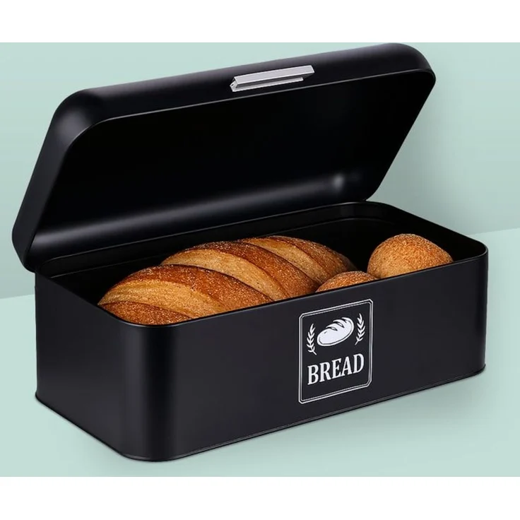 Relaxdays Retro Brotkasten mit Deckel & Griff – Bild 3