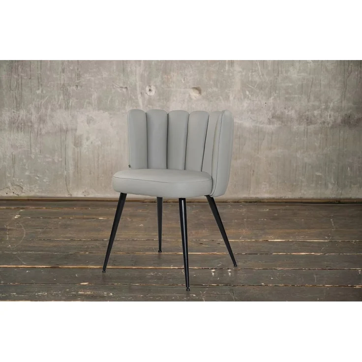 KAWOLA Stuhl JADA Esszimmerstuhl Leder grau 79 x 55 x 59 cm – Bild 1