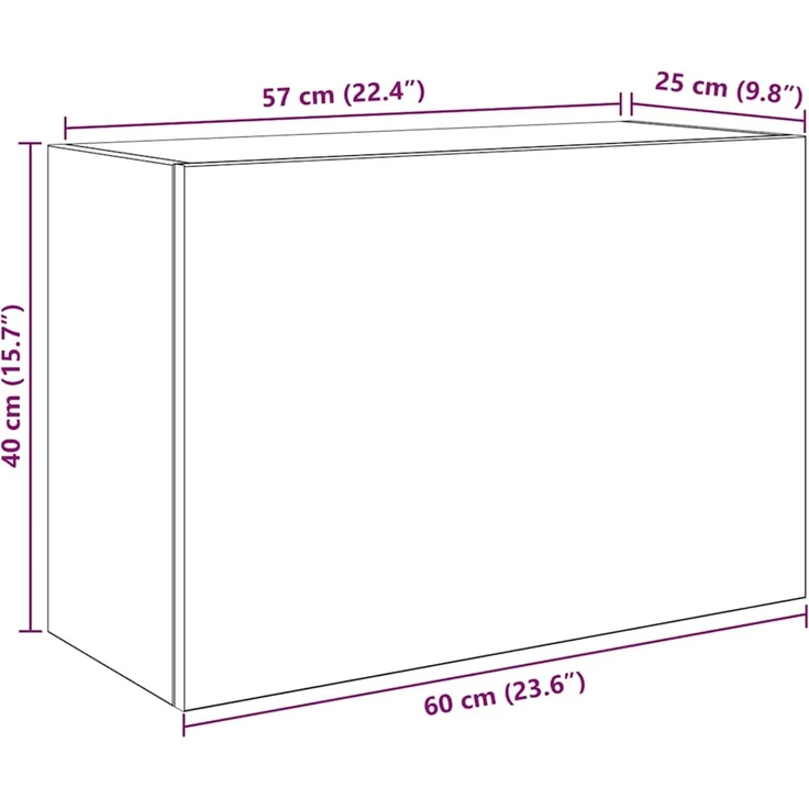 vidaXL Bad-Wandschrank Artisan-Eiche 60x25x40 cm Holzwerkstoff 860075 – Bild 12