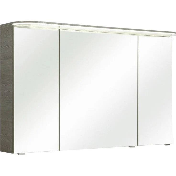Pelipal Spiegelschrank Balto, Graphit, Metall, 6 Fächer, 120x72.3x17 cm, Made in Germany