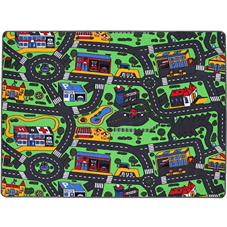Primaflor-Ideen in Textil Kinderteppich CITY, rechteckig, Höhe: 5 mm, Straßen-Spiel-Teppich, Straßenbreite ca. 9 cm, Kinderzimmer – Bild 10