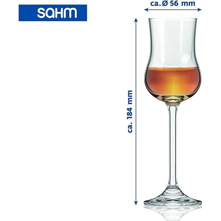 SAHM Grappaglas Grappagläser 6er Set, 85 ml Grappaglas, Edles Glas – Bild 3