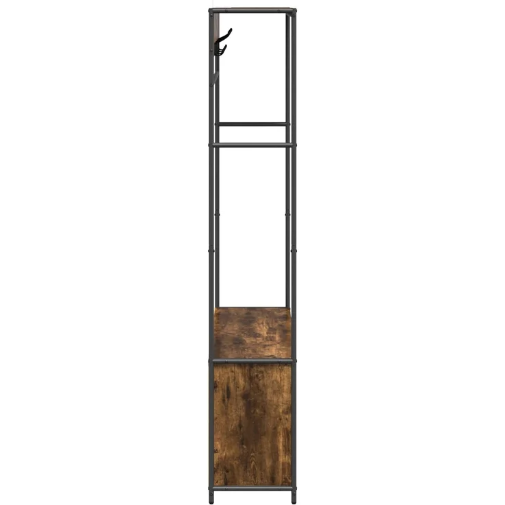 vidaXL Garderobenständer mit Schuhbank Raucheiche 100 x 32 x 180,5 cm 8012034 – Bild 4
