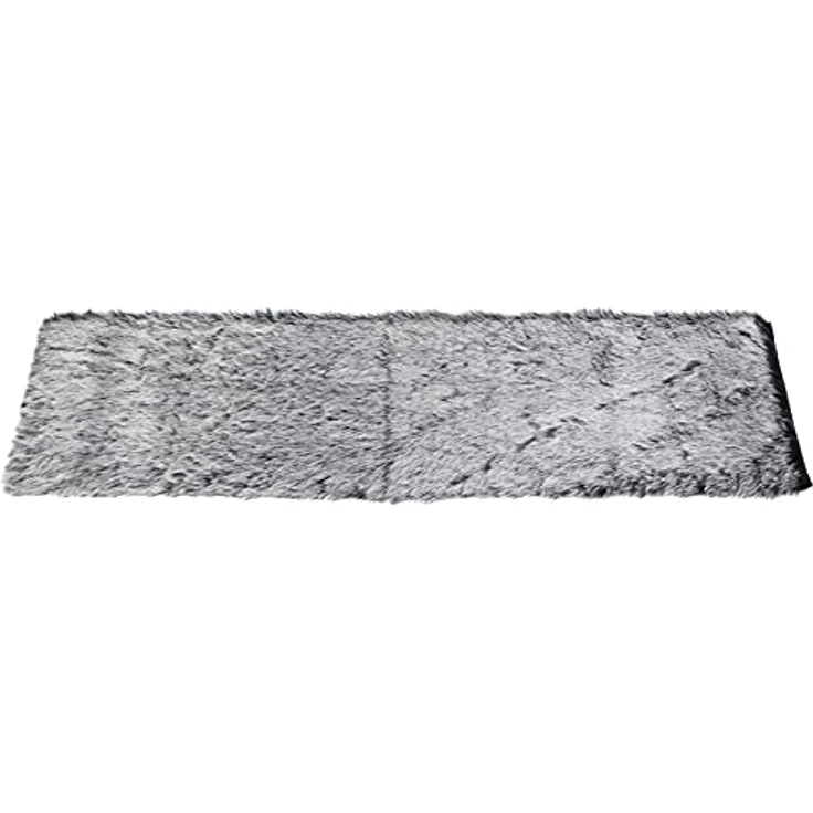 Tischläufer aus Kunstfell, schwarz / grau, 33x140 cm – Bild 4