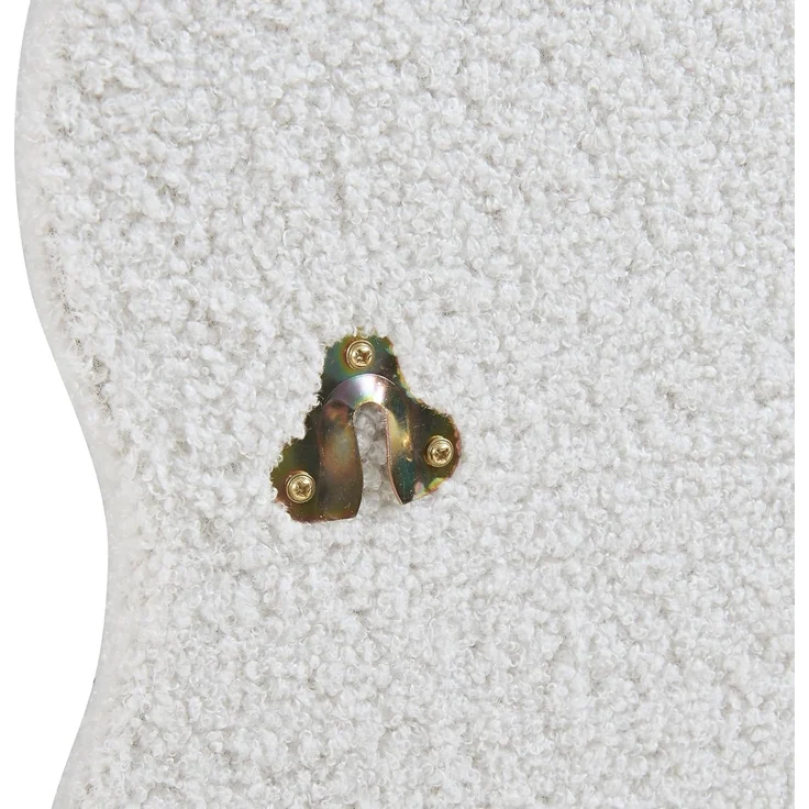 Wandspiegel Brummen mit Teddystoff-Rahmen 80x60 cm Weiß [en. casa] – Bild 8