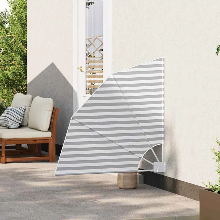 vidaXL Balkon Sichtschutz 115 x 115 cm Polyester Anthrazit und Weiß 42000913 – Bild 3