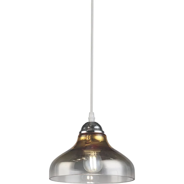 GTV Pendelleuchte MARITE, Deckenleuchte, 7085, AC220-240V, 50/60Hz, 1*E27, IP20, DURCHM. 26 CM, einzeln, schwarz/gold