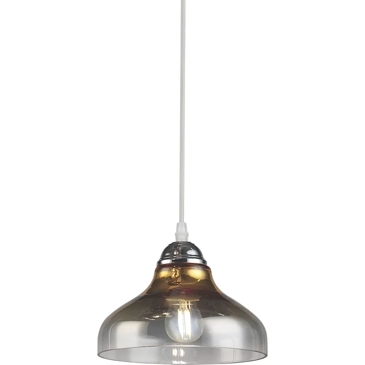 GTV Pendelleuchte MARITE, Deckenleuchte, 7085, AC220-240V, 50/60Hz, 1*E27, IP20, DURCHM. 26 CM, einzeln, schwarz/gold – Bild 1