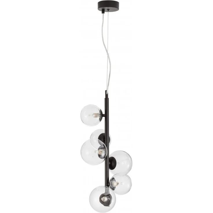 Nova Luce 9009251 ODILLIA Pendelleuchte 6-flammig Schwarz Transparent G9 – Bild 2