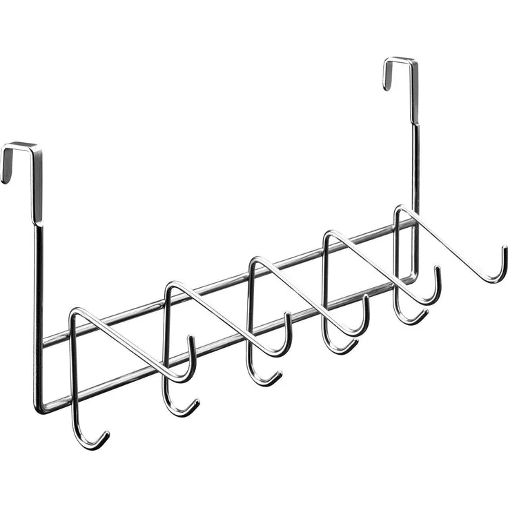 Hettich Türgarderobe 5 Doppelhaken 43,0 x 15,5 x 13,5 cm silber