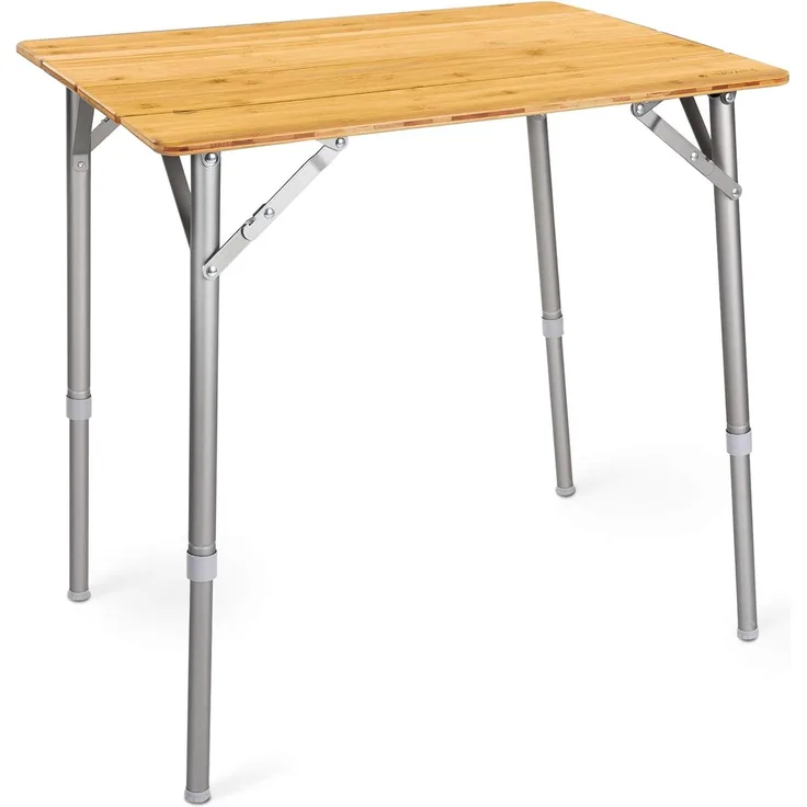 Navaris Campingtisch Campingtisch Bambus faltbar - bis 30kg - höhenverstellbar (1-St)