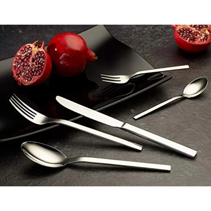 Echtwerk Besteckset 30-teilig, Silber, Metall, ergonomischer Griff, rostfrei, lebensmittelecht – Bild 2