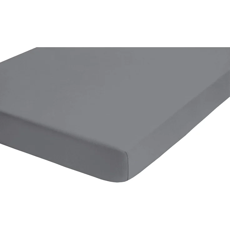 Biberna Jersey-Spannbetttuch, 100 % Baumwolle, Silber, 1x 180x200 cm - 200x200 cm – Bild 4