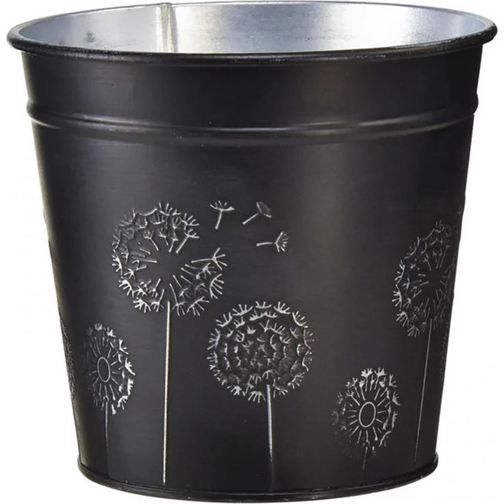 Viana Übertopf Metall Blumentopf mit Pusteblumen Motiv für stilvolle – Bild 4