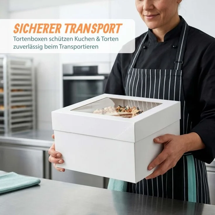 Relaxdays Tortenbox Set Sichtfenster & Cakeboards – Bild 2