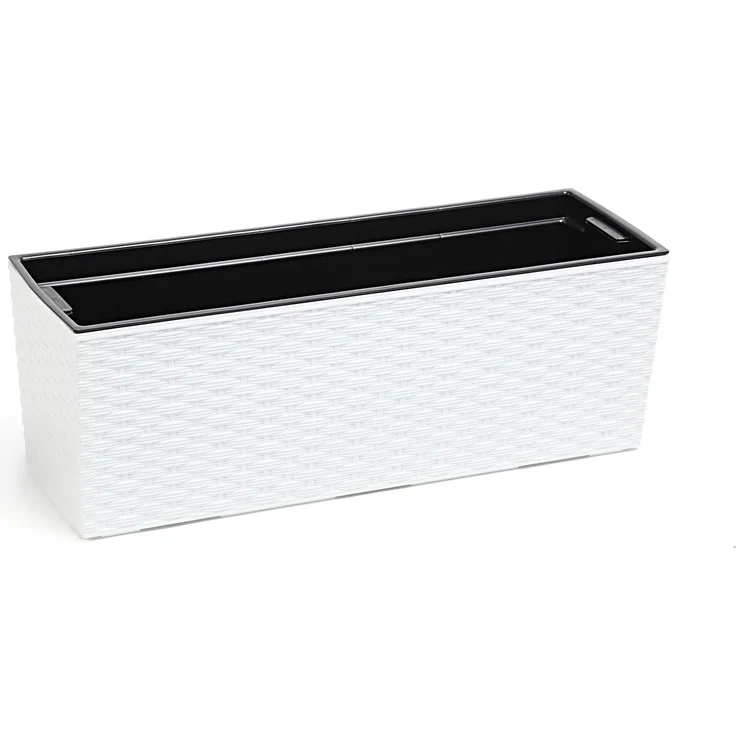KADAX Blumentopf Balkonkasten Griffe 19x56cm Weiß – Bild 3