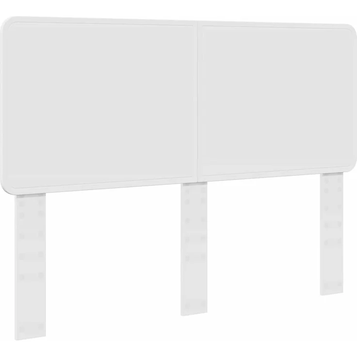 vidaXL Bettrahmen mit Kopfteil Weiß 140 x 190 cm Massives Kiefernholz 3412488 – Bild 5