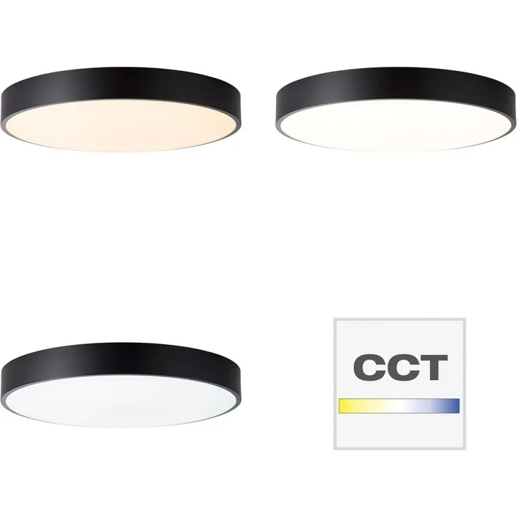 Brilliant Leuchten No. G97014-76 LED Deckenleuchte Slimline Ø 49cm weiß schwarz