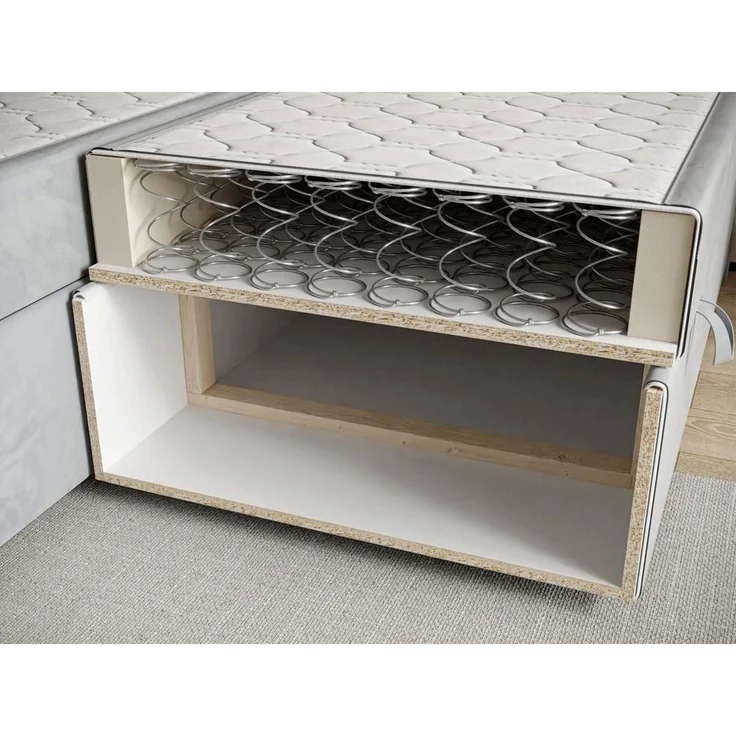 Beautysofa Boxspringbett TOPIQ mit Bettkasten (Bett für Schlafzimmer), mit 2x Bettkästen, Federkernmatratze – Bild 3