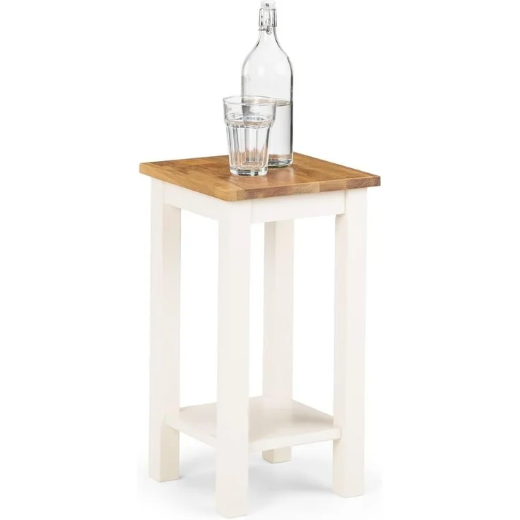 Julian Bowen Coxmoor Beistelltisch, hoch und schmal, elfenbeinfarben und Eiche