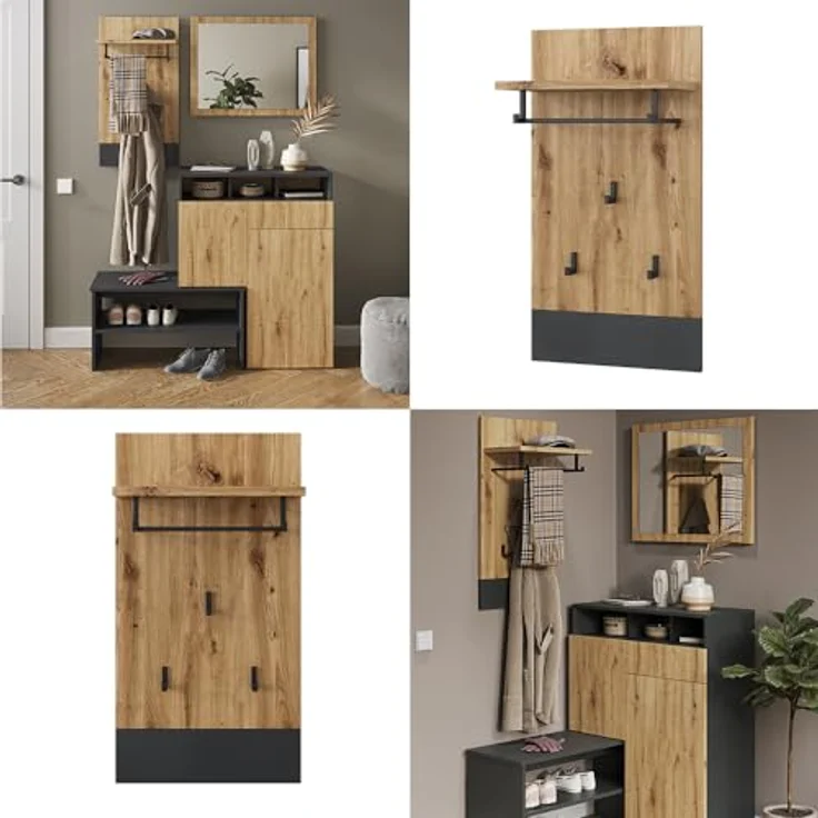 Wandgarderobe Selena Anthrazit 44 x 83 cm Vicco – Bild 9