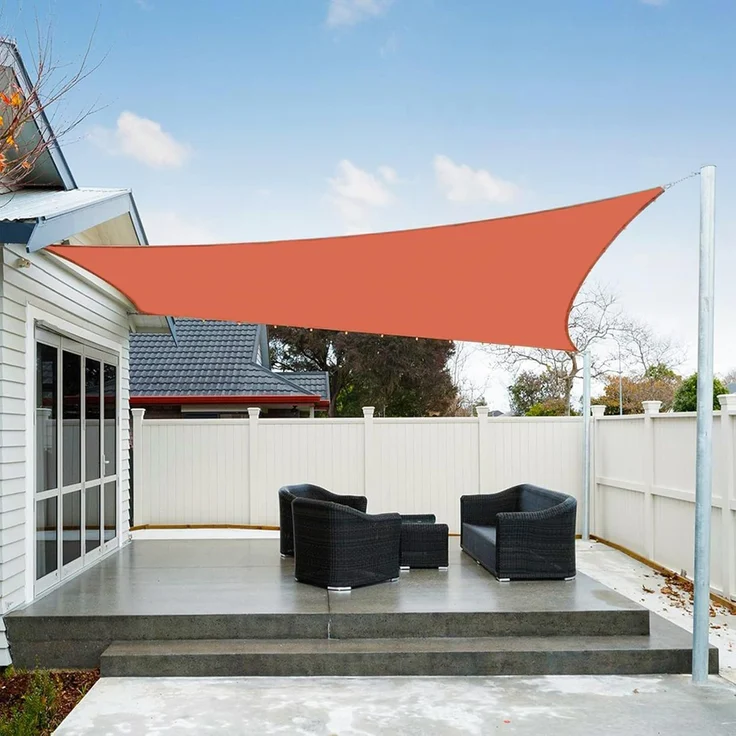 AXT SHADE Sonnensegel Wasserdicht Rechteckig 2,5x3 m Wetterschutz Sonnenschutz PES Polyester mit UV Schutz für Terrasse Balkon Garten-Terracotta – Bild 1