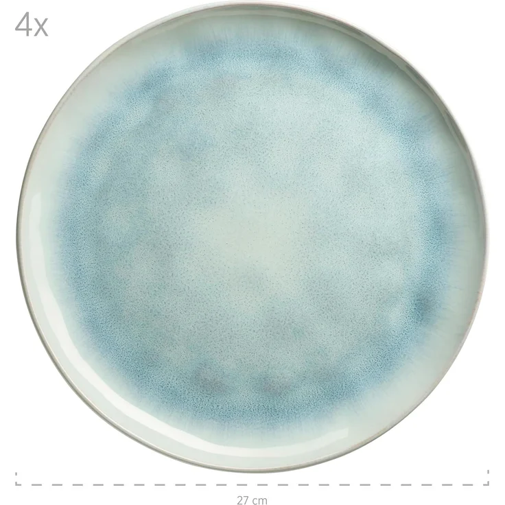 Mäser 931975 Kombiservice Frozen für 4 Personen, Steinzeug, grün (1 Set, 16-teilig) – Bild 5