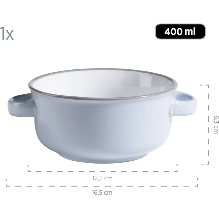 Mäser 931611 Maila Suppentassen-Set, Ø 12,5 cm, 400 ml, mehrfarbig, 4-teilig (1 Set) – Bild 3